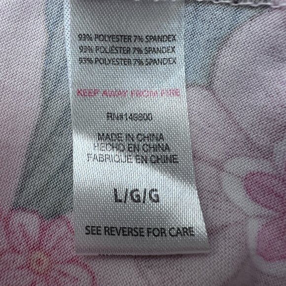 Flora Nikrooz Pink Floral Kimono Robe Ultra Soft Lightweight Lounge Wrap Large - Picture 9 of 13